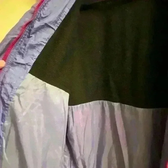 Vintage 90s Natural Sport Colorbock Windbreaker Pink and Purple Size L - Picture 15 of 16